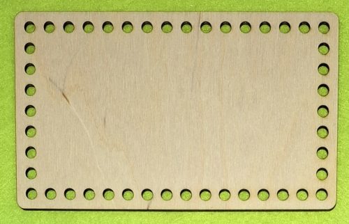 18,5x11 cm Baza suport pentru servetele crosetabila din lemn natural cu gaura de 6 mm, grosime 1 bucata de 3 mm