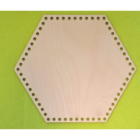Baza din lemn natural sexagon 1 bucata 30cm, grosime 3mm