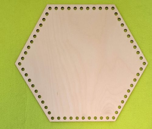 Baza din lemn natural sexagon 1 bucata 30cm, grosime 3mm