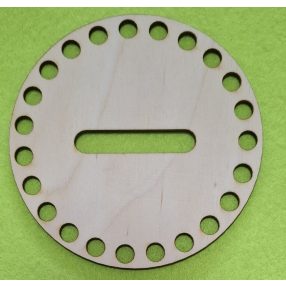   Baza circulara din lemn natural in forma de pusculita cu gaura de 7mm,1 bucata 10cm grosime 3mm. 