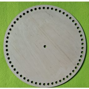   27,5 cm Cadran de ceas circular din lemn natural crosetabil, 1 buc., grosime 3 mm, dimensiune gaura: 7 mm