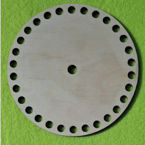   12 cm Cadran de ceas circular din lemn natural crosetabil, 1 buc., grosime 3 mm, dimensiune gaura: 7,5 mm