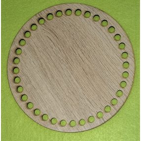   Baza crosetabila din lemn cu model Sonoma HDF, cerc, gaura de 7,5 mm, 1 buc., 16 cm, grosime 2,5 mm