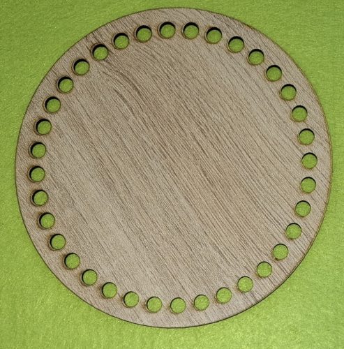 Baza crosetabila din lemn cu model Sonoma HDF, cerc, gaura de 7,5 mm, 1 buc., 16 cm, grosime 2,5 mm