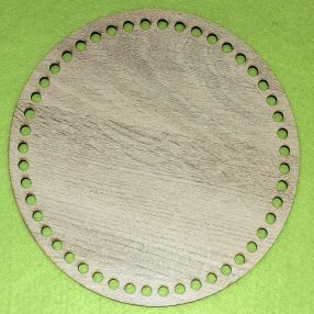   Baza de lemn crosetabila cu cerc din lemn cu model Sonoma si gaura de 7,5 mm, 1 buc., 21,5x21,5 m, grosime 2,5 mm