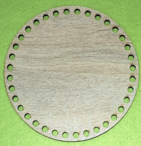Model Sonoma din lemn, baza circulara crosetabila din lemn cu gaura de 6 mm, 1 buc., 16 cm, grosime 2,5 mm