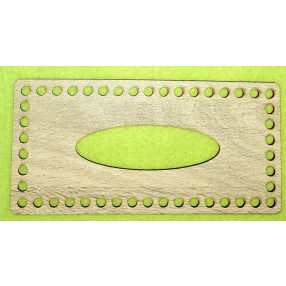   Cutie de servetele crosetabila din lemn cu model Sonoma, cu gaura de 7 mm, 1 buc., 21x10 cm, grosime 2,5 mm