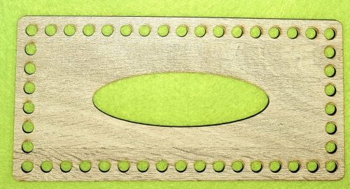 Cutie de servetele crosetabila din lemn cu model Sonoma, cu gaura de 7 mm, 1 buc., 21x10 cm, grosime 2,5 mm