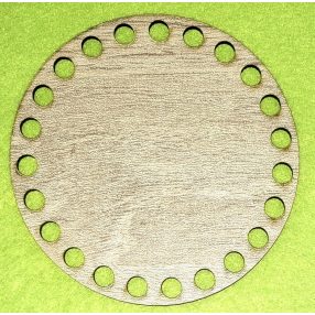   Lemn HDF cu model Sonoma, 10 cm, lemn natural, baza rotunda crosetabila din lemn cu gaura de 7 mm, 1 buc., 10 cm, grosime 2,5 mm