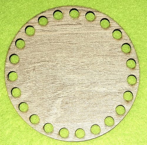 Lemn HDF cu model Sonoma, 10 cm, lemn natural, baza rotunda crosetabila din lemn cu gaura de 7 mm, 1 buc., 10 cm, grosime 2,5 mm
