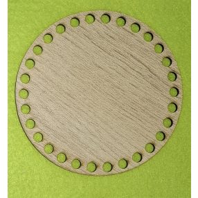   Lemn HDF cu model Sonoma 12,5 cm Lemn natural Baza rotunda crosetabila din lemn cu gaura de 7 mm 1 buc 12,5 cm grosime 2,5 mm