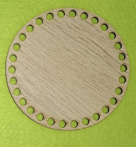 Lemn HDF cu model Sonoma 12,5 cm Lemn natural Baza rotunda crosetabila din lemn cu gaura de 7 mm 1 buc 12,5 cm grosime 2,5 mm