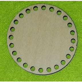   5cm Baza rotunda din lemn natural, crosetabila, cu gaura de 3 mm, grosime 1 buc. 3 mm
