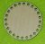 5cm Baza rotunda din lemn natural, crosetabila, cu gaura de 3 mm, grosime 1 buc. 3 mm