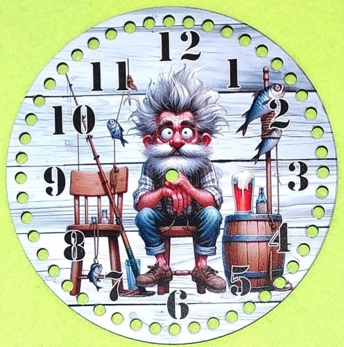 20 cmCadran de ceas crosetabil, pescar amuzant, cu gaură de 7 mm, 1 buc., grosime 2,5 mm 