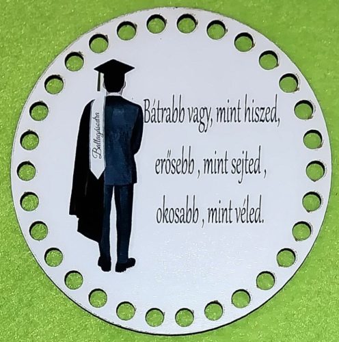 12cm Baza din lemn imprimata crosetabila grosime 2,5 mm 