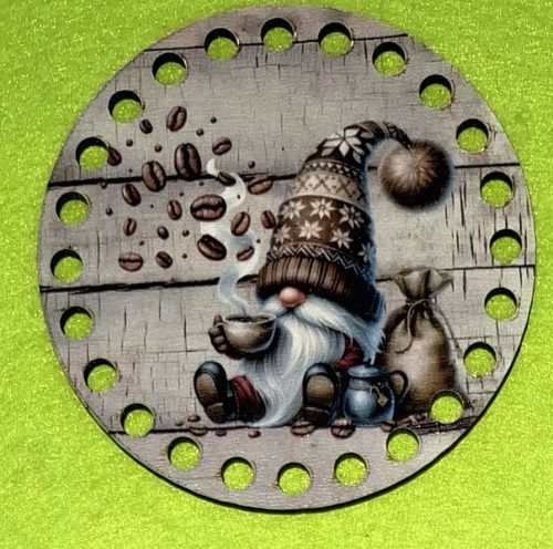 8cm Suport de cafea imprimat cu nicovala, elf cu palarie maro, 1 buc/pachet, grosime 3 mm