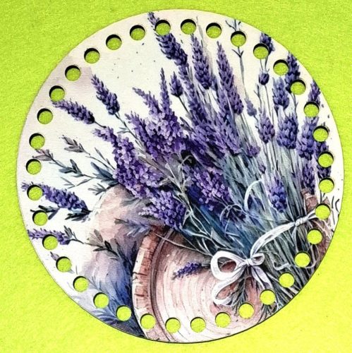 15cm Baza din lemn imprimata crosetabil cu gaura de 7 mm Buchet de lavandă 1 buc/pachet 15 cm grosime 2,5 mm