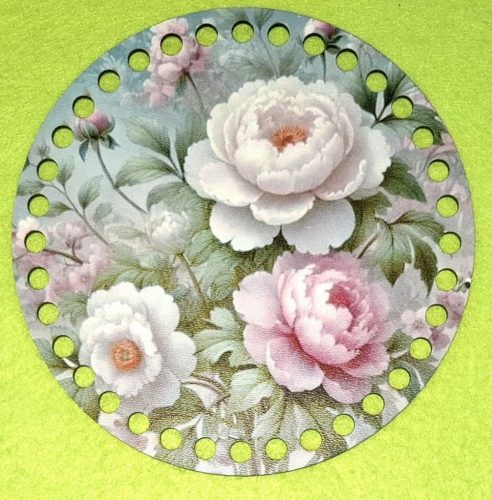 15cm Baza din lemn imprimata crosetabila cu gaura de 7 mm, picior de picior, 1 buc., 15 cm, grosime 2,5 mm.