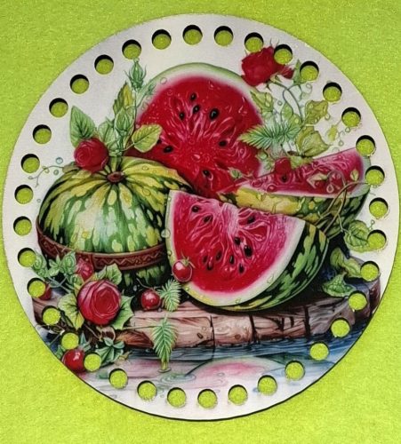 15cm Pepene crosetabil cu baza din lemn imprimat, cu gaura de 7 mm, 1 buc., grosime 15 cm, 2,5 mm 