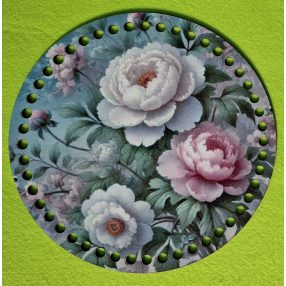   19,5cm Baza din lemn imprimata crosetabila cu gaura de 7 mm, picior de picior, 1 buc., 19,5cm, grosime 2,5 mm. 