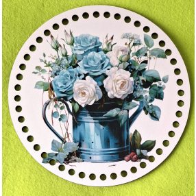   19,5cm Baza din lemn imprimata crosetabil Fereastra cu vedere la turnul de iluminat cu gaură de 7 mm 1 buc 19,5 cm grosime 2,5 mm 