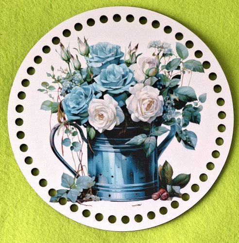 19,5cm Baza din lemn imprimata crosetabil Fereastra cu vedere la turnul de iluminat cu gaură de 7 mm 1 buc 19,5 cm grosime 2,5 mm 