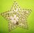 15x14cm Stea crosetabila din lemn natural cu motive florale, gaura de 8 mm, grosime 1 buc. 3 mm