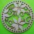 16,5x16,5cm Baza din lemn natural, model floral, crosetabil, cu gaura de 6 mm, grosime 1 buc. 3 mm
