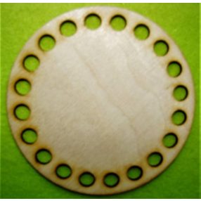   9,3 cm Cerc crosetabil din lemn natural, 1 buc., grosime 3 mm, dimensiune gaur: 7,5 mm