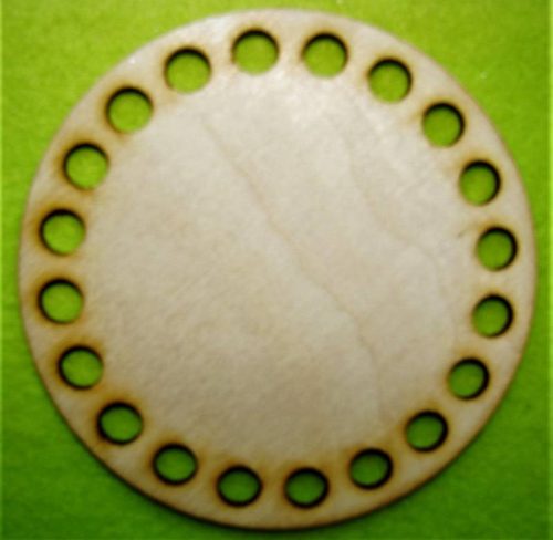 9,3 cm Cerc crosetabil din lemn natural, 1 buc., grosime 3 mm, dimensiune gaur: 7,5 mm