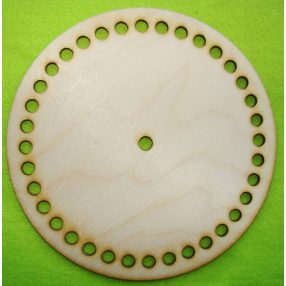   16,5 cm Cadran de ceas circular din lemn natural crosetabil, 1 buc., grosime 3 mm, dimensiune gaura: 7,5 mm