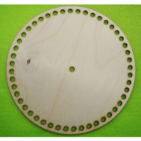    20 cm Cadran de ceas circular din lemn natural crosetabil, 1 buc., grosime 3 mm, dimensiune gaura: 7 mm
