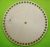  20 cm Cadran de ceas circular din lemn natural crosetabil, 1 buc., grosime 3 mm, dimensiune gaura: 7 mm