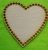 17x17cm Baza crosetabila din lemn natural, forma de inima, cu gaura de 6 mm, 1 buc., grosime 3 mm