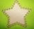 15x14cm Stea crosetabila din lemn natural cu gaura de 8 mm, 1 buc. grosime 3 mm