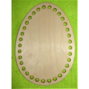   15x10,5cm Oua crosetate din lemn natural cu gaura de 5,5 mm, 1 buc. 15x10,5 cm, grosime 3 mm