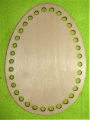 15x10,5cm Oua crosetate din lemn natural cu gaura de 5,5 mm, 1 buc. 15x10,5 cm, grosime 3 mm