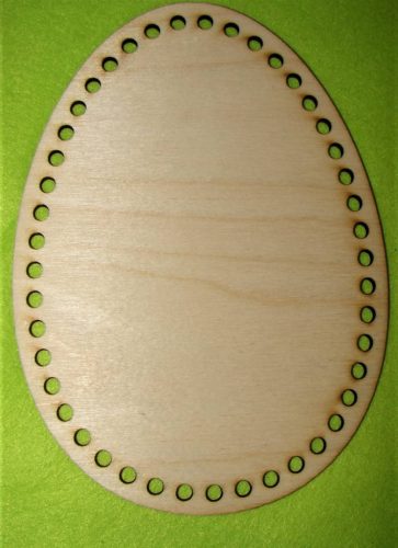 21x15cm Ou crosetabil din lemn natural cu gaura de 6 mm, grosimea 3 mm