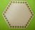 15x13cm Hexagon crosetabil din lemn natural cu gaură de 6 mm, 1 buc. grosime 3 mm