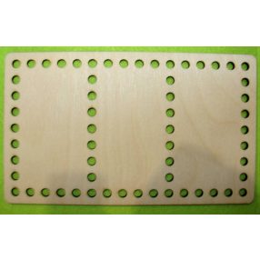   18,5x11 cm Dreptunghi crosetabil din lemn natural, format din trei parti, cu gaura de 6 mm, grosime 1 buc. 3 m