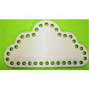   26x14 cm Nor mare crosetabil din lemn natural, cu gaura de 10mm, 1 buc, grosime 3mm