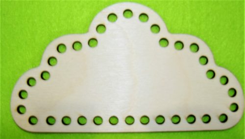 26x14 cm Nor mare crosetabil din lemn natural, cu gaura de 10mm, 1 buc, grosime 3mm