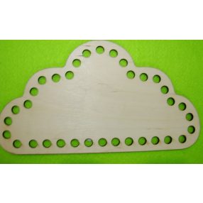   21x11 cm Nor crosetabilt din lemn natural, mediu, gaura de 8 mm, grosime 1 buc. 3 mm