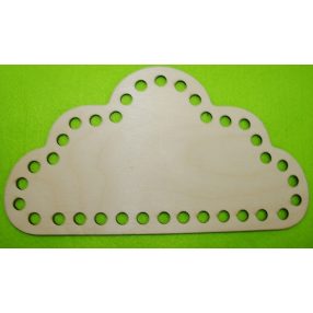   15,5x8,5 cm Nor crosetabil din lemn natural, cu gaura de 6 mm, 1 bucata, grosime 3mm