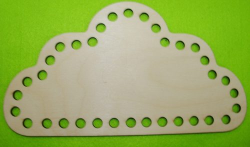 15,5x8,5 cm Nor crosetabil din lemn natural, cu gaura de 6 mm, 1 bucata, grosime 3mm