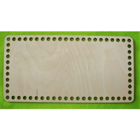   Suport pentru scutece din lemn natural, bază croșetată, cu gaură de 7,5 mm, 1 buc., grosime 3 mm