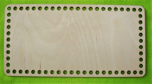 Suport pentru scutece din lemn natural, bază croșetată, cu gaură de 7,5 mm, 1 buc., grosime 3 mm