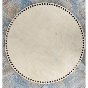   	29x14,cm Baza din lemn natural crosetabil circular cu gaura de 7 mm 1 bucata, grosime 3mm