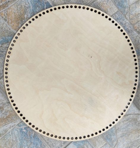 	29x14,cm Baza din lemn natural crosetabil circular cu gaura de 7 mm 1 bucata, grosime 3mm